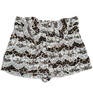 Leopard Print Shorts with Bow